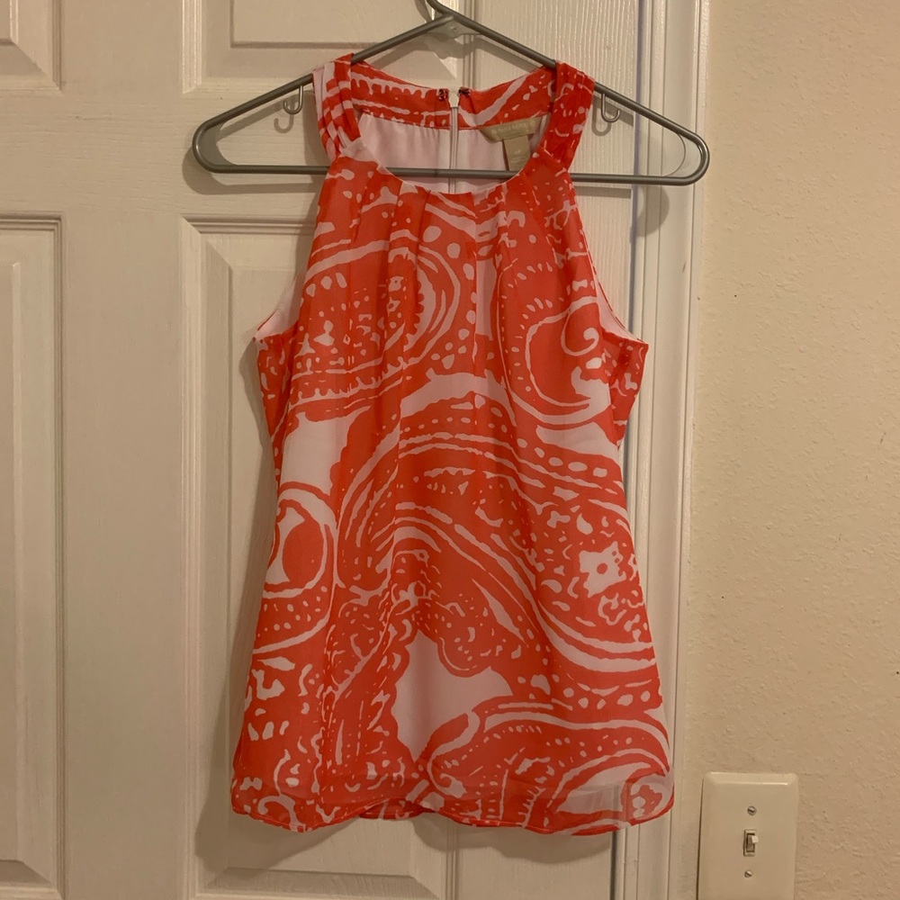 Banana Republic top Salmon/white pattern size 0P
